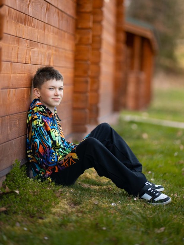 Dětská tepláková souprava, graffiti boom