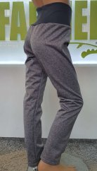 Dětské softshellové leginy s fleecem, tmavě šedý melír
