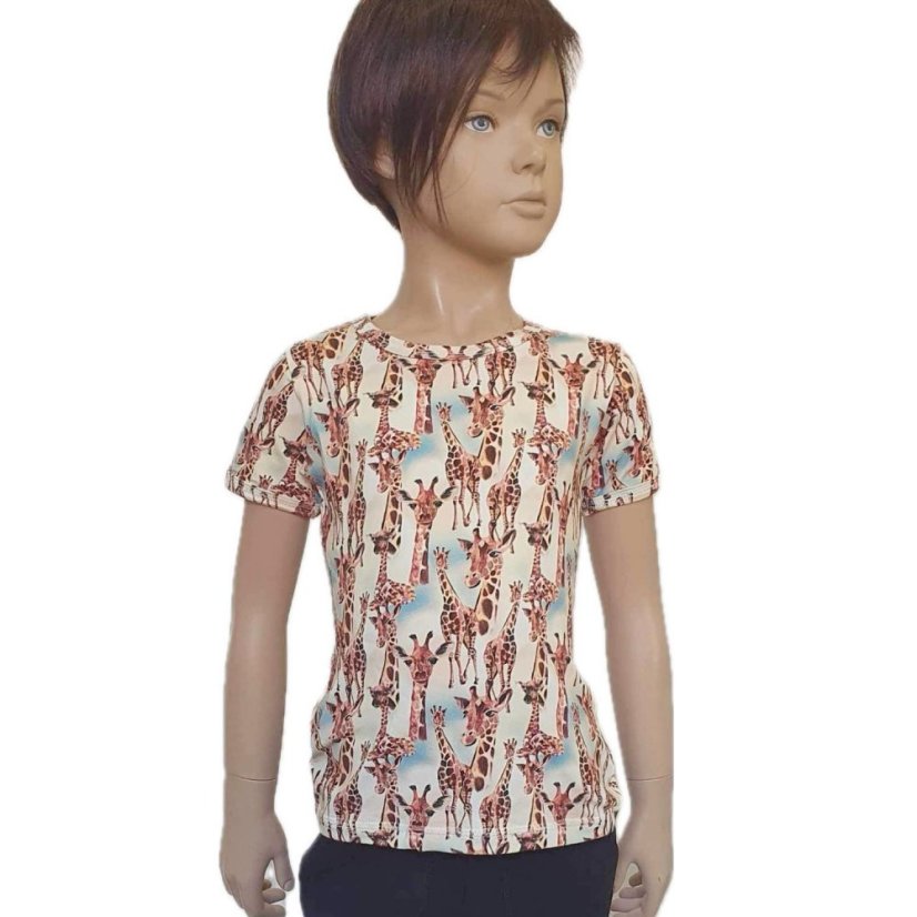 Dětské tričko, žirafky krátký rukáv
