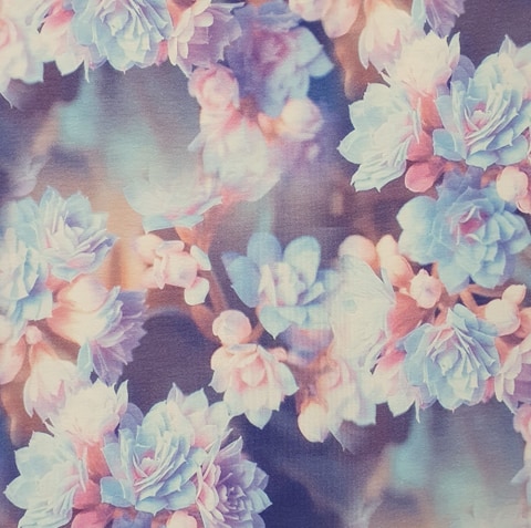 Mikina DIGI BLUE FLOWERS