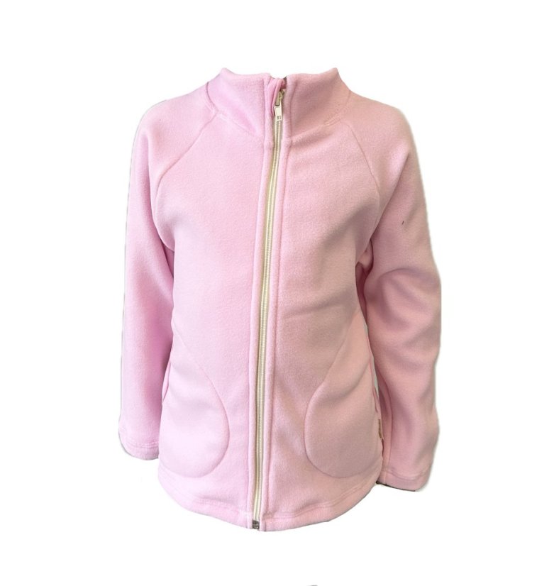 Mikina SLIM ZIPPER FLEECE BABY PINK