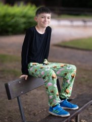 Dětské tepláky, zvířátka z kostek