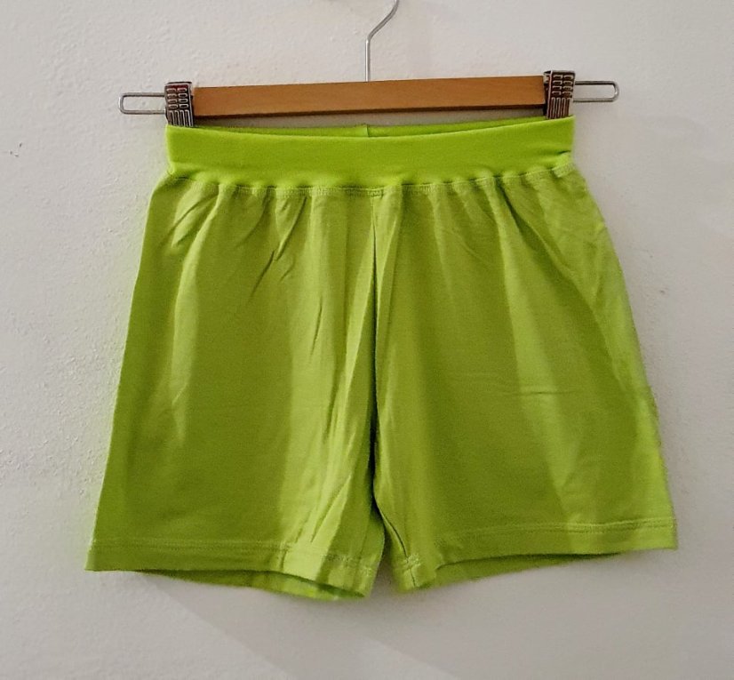Šortky BAMBUS limetkové krátke