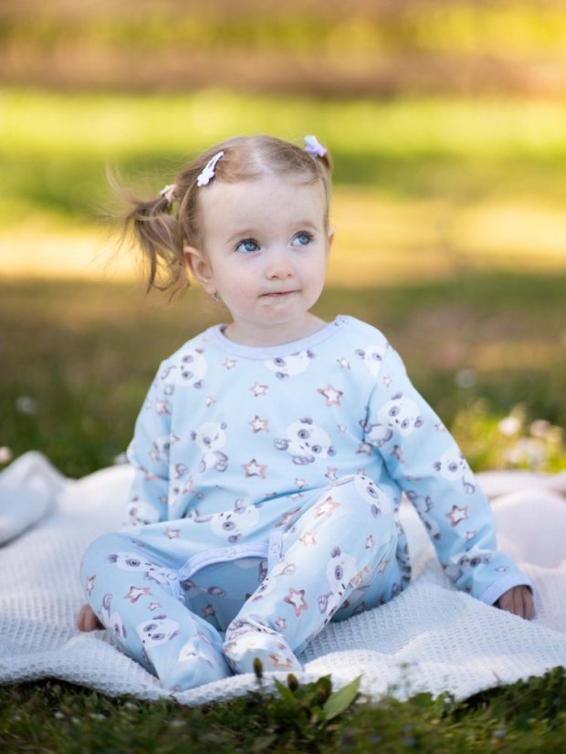 Detský overal, modrá panda