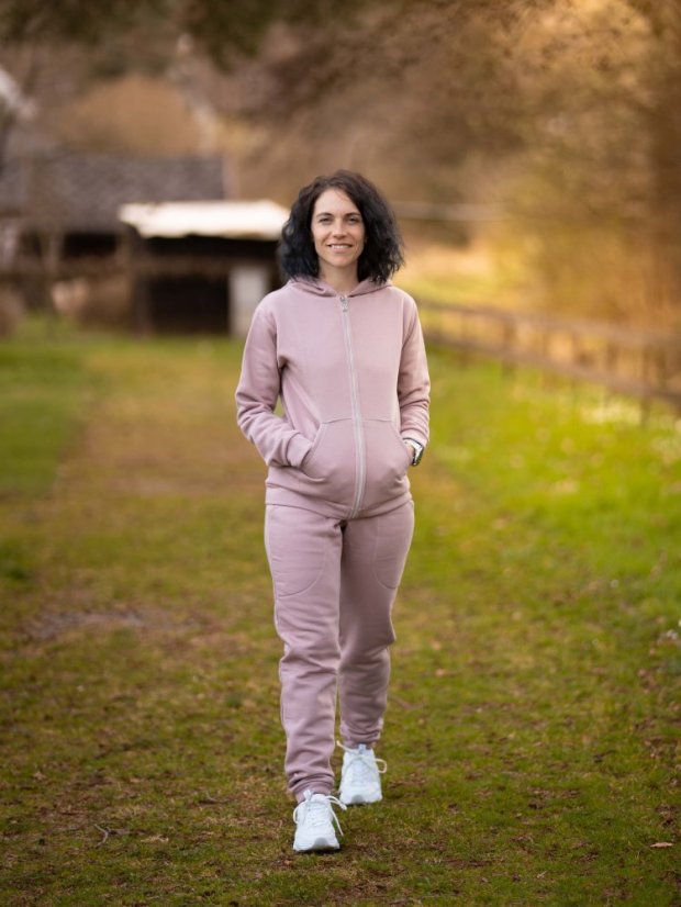 Dámské tepláky FLUFFY, starorůžová