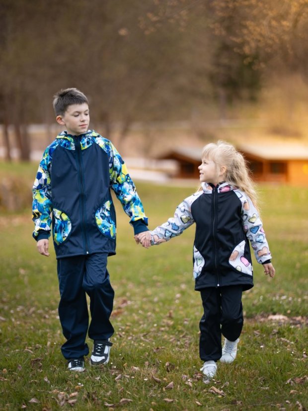 Dětské softshellové kalhoty THIN bez fleecu
