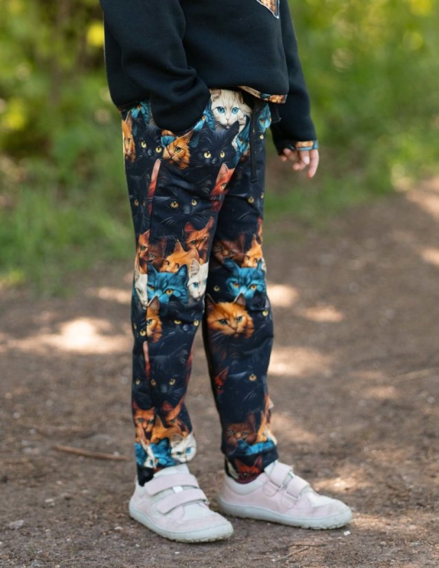 Dětská tepláková soupravana zip, divoké kočky