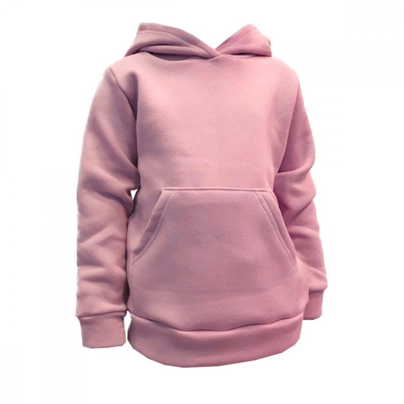 Dětská mikina s kapucí Fluffy teplá, růžový kouř