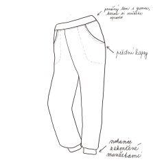 Dětské tepláky Thin lehké, herní dimenze