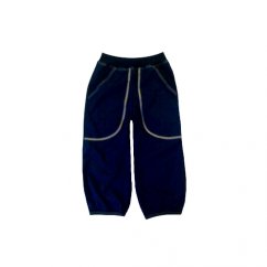 Dětské kalhoty do paspule s kapsami tmavě modré (Velikost 98)