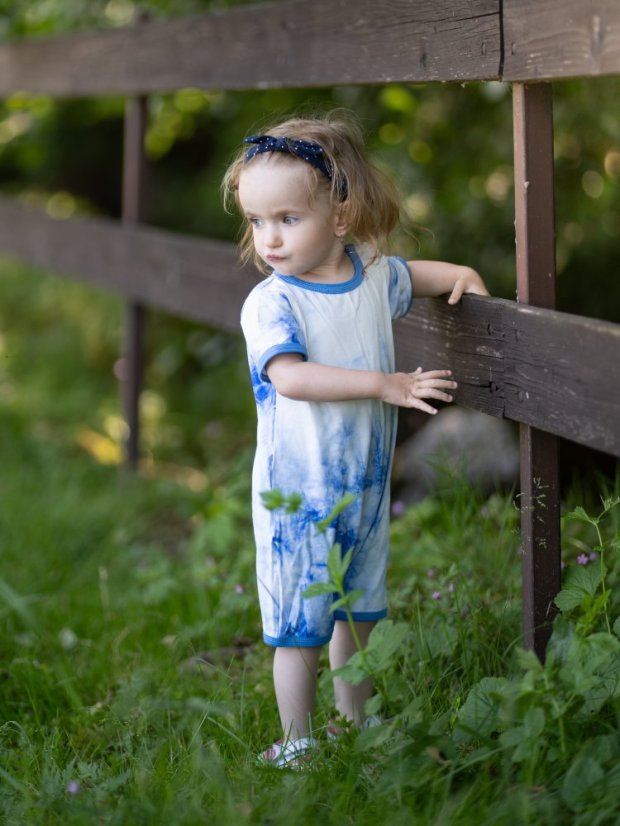 Detský letný overal BAMBUS, batika