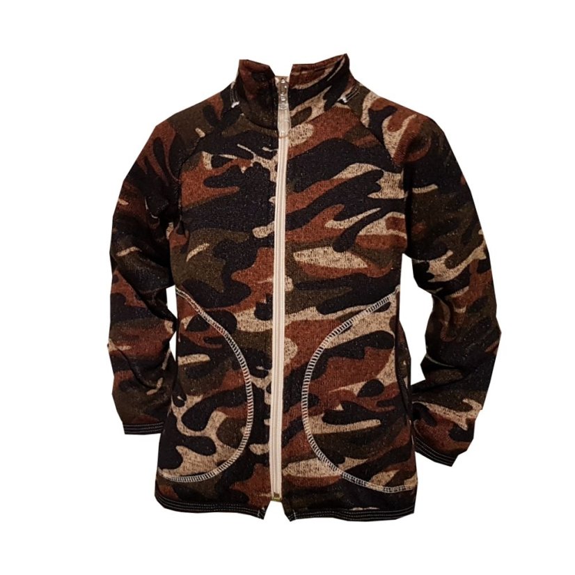 Dětská svetr na zip BROWN MASK (Velikost 98)