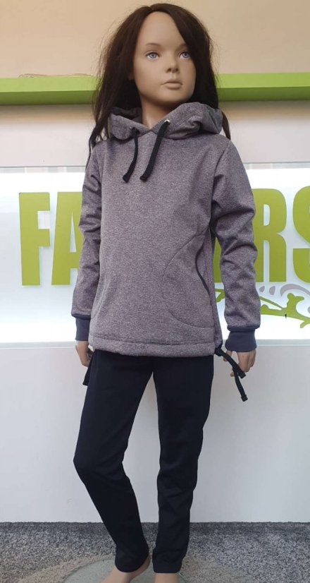 Dětské softshellové leginy s fleecem, černá klasika