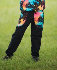 Dětské tepláky, exploze barev černá