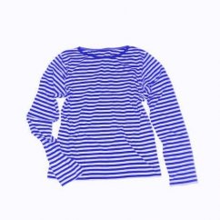 Dámské tričko dlouhý rukáv modrý námořník (Velikost XS dámské)