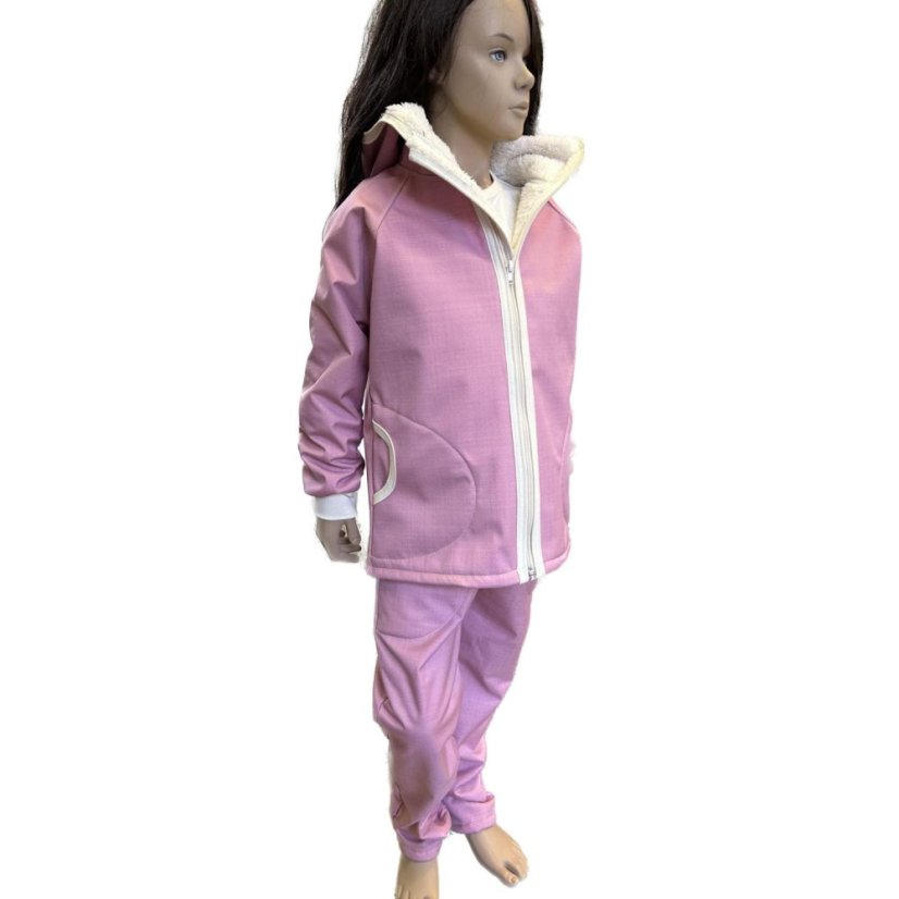 Dětská softshellová bunda s beránkem