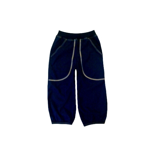 Dětské kalhoty do paspule s kapsami tmavě modré (Velikost 98)