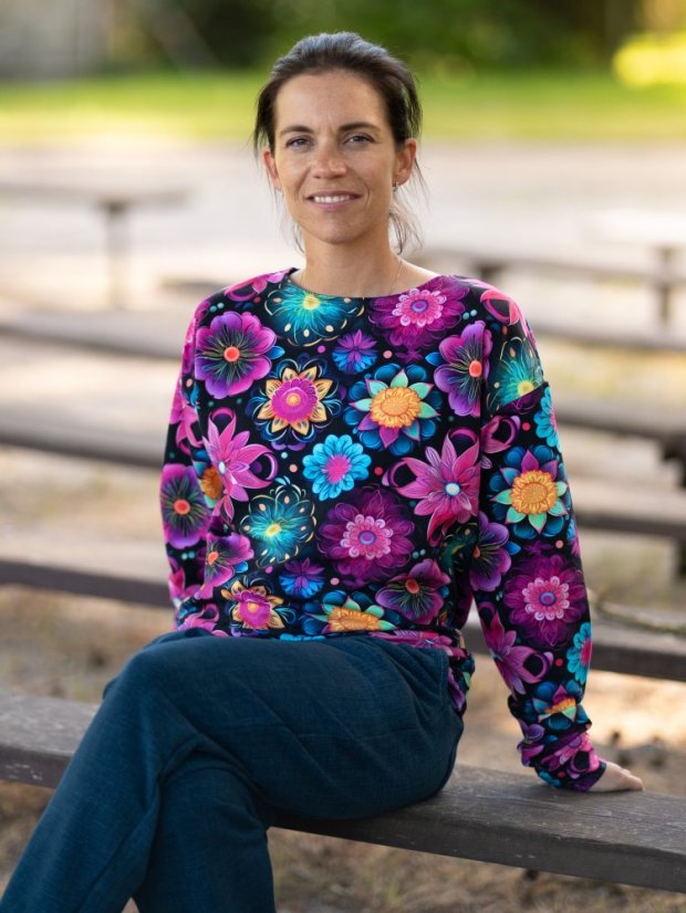 Dámská mikina HIP, rozkvetlá noc