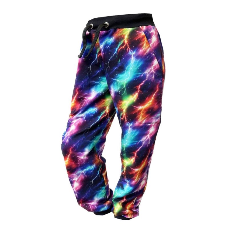 Dětské tepláky, neonové blesky