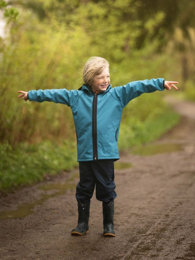 Dětská softshellová bunda s fleecem