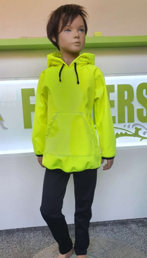 Dětské softshellové leginy s fleecem, černá klasika