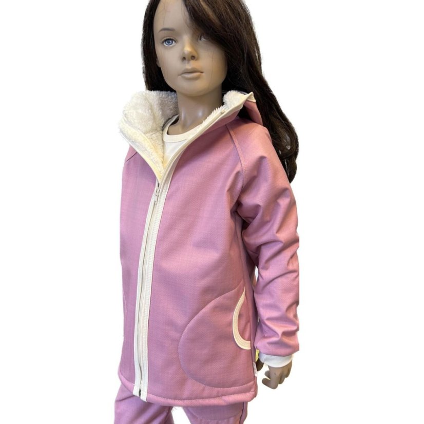 Dětská softshellová bunda s beránkem