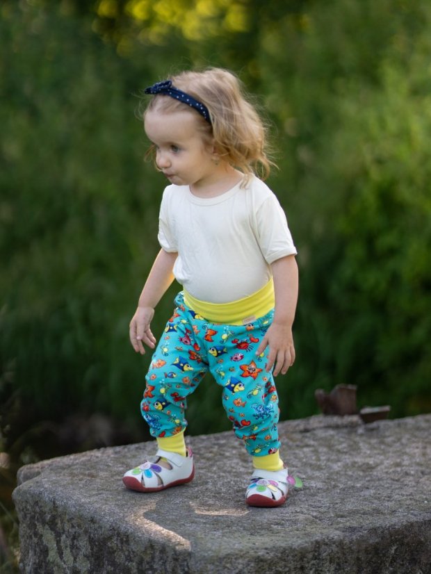 Dětské rostoucí kalhoty GROW lehké, mořský svět