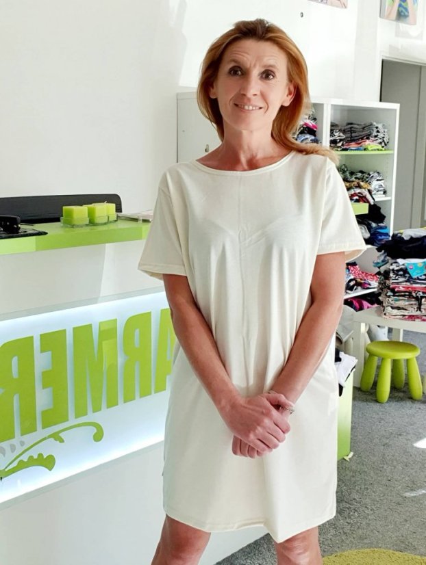 Šaty OVERSIZE BIO NATUR dámské