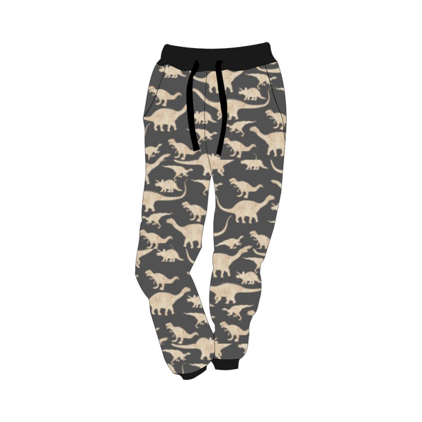 Dětské softshellové kalhoty THIN s fleecem elastické, prehistorie