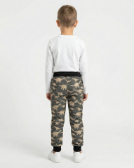 Dětské softshellové kalhoty THIN s fleecem elastické, prehistorie