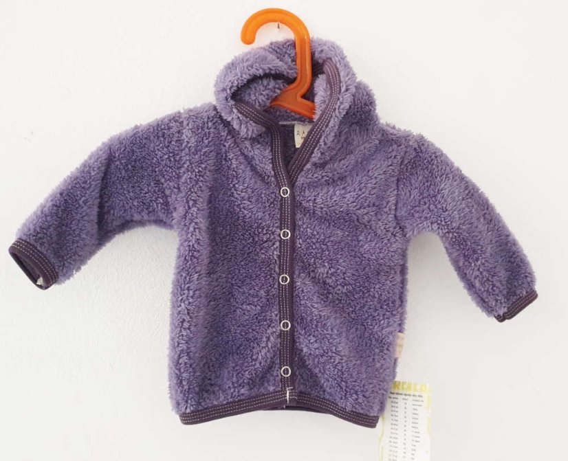 Kabátek s kapucí FURRY světle fialový