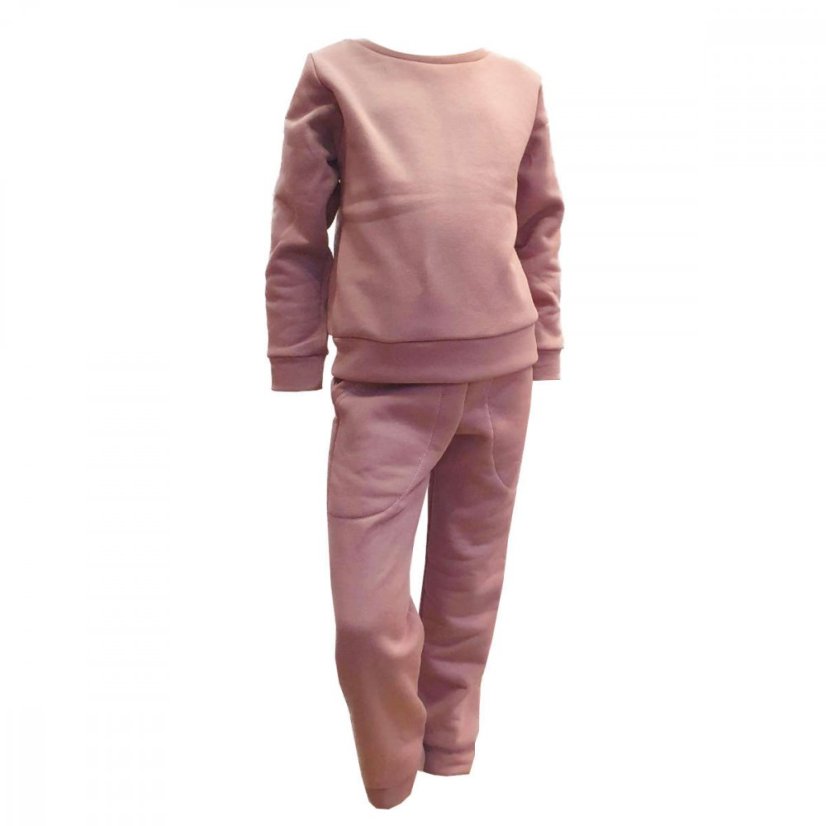 Dětská tepláková souprava FLUFFY, starorůžová