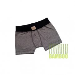 Dětské boxerky BAMBUS šedé melé (Velikost 92-98)