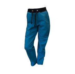 Dětské softshellové kalhoty THIN s fleecem, petrolejový jeans