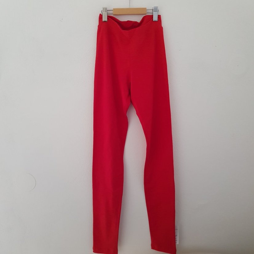 Legíny červené - úzké - dámské