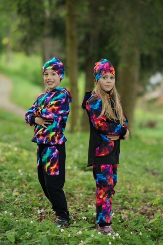 Dětská tepláková souprava, neonové blesky