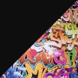 Bláznivé graffiti-černá