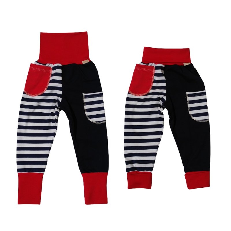 Dětské rostoucí kalhoty s kapsami GROW NAVY - lehké (Velikost 92)