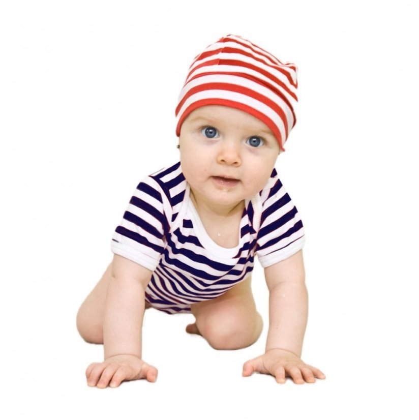 Dětské body, navy námořník krátký rukáv