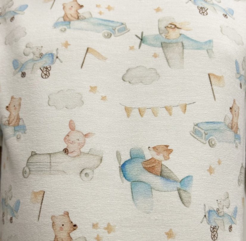 Dětské letní pyžamo BAMBUS, medvídci na výletě