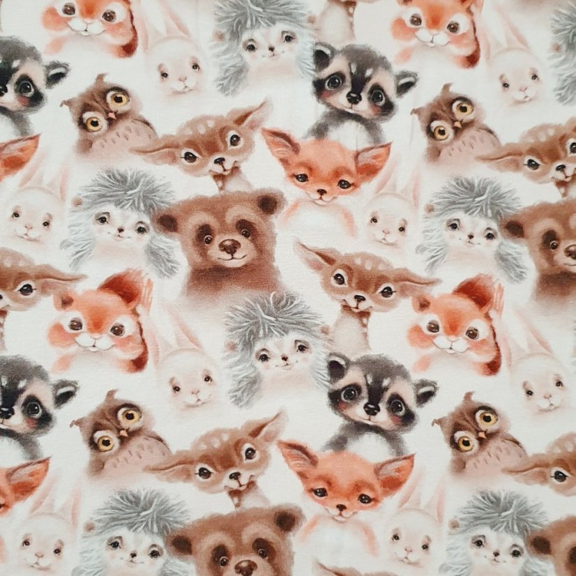 Dětské krátké kraťasy, lesní zvířátka