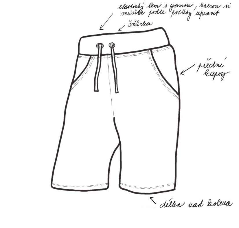 Dětské kraťasy WOW BIO, černá klasika