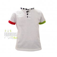 Dětské tričko se stojáčkem NAVY - bílé krátký rukáv (Velikost 98)