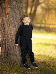 Detské softshellové nohavice THIN BLACK