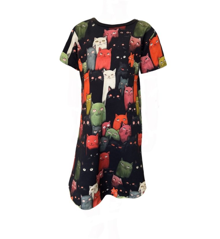 Šaty UNI DIGI CATS 1-DÁMSKE