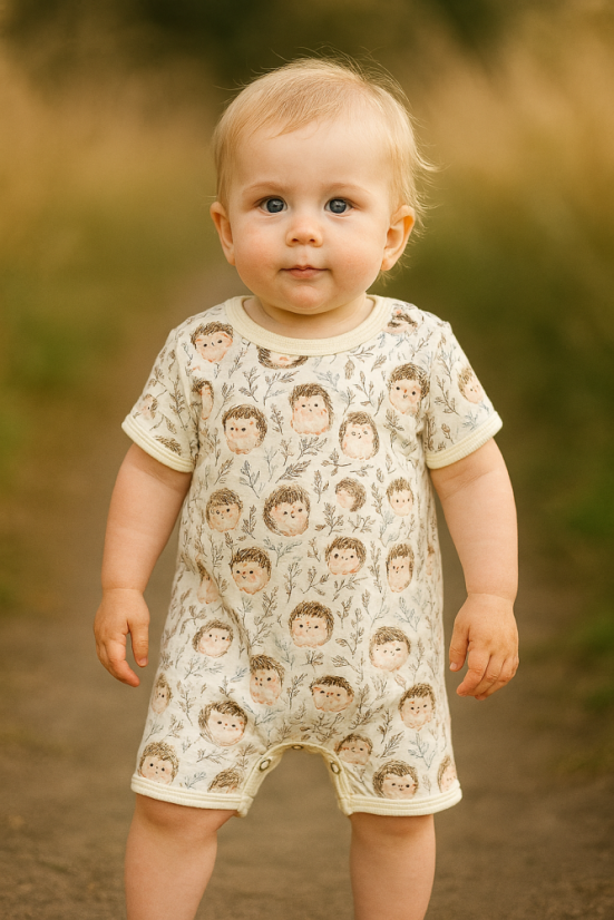 Dětský letný overal BAMBUS, ježečci