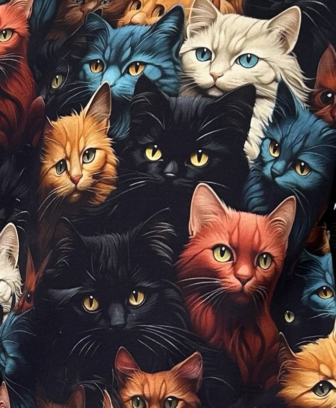 Dětská mikina na zip, divoké kočky