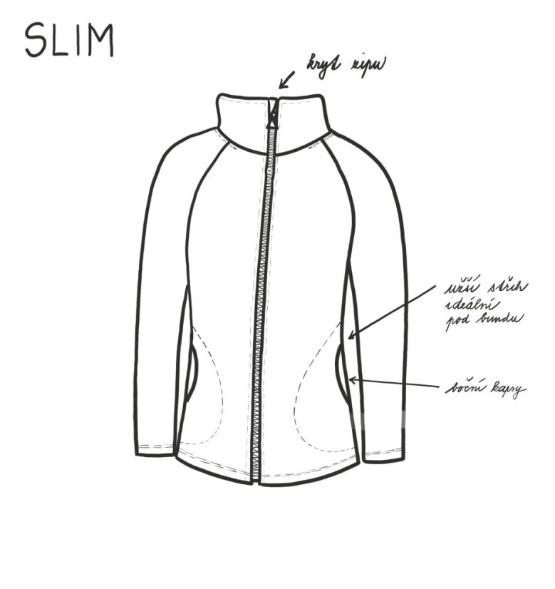 Detská mikina na zips Fleece Slim