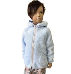 Mikina na zip FURRY BABY BLUE