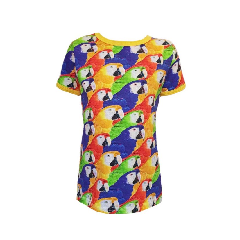 Pánské tričko, papoušci krátký rukáv